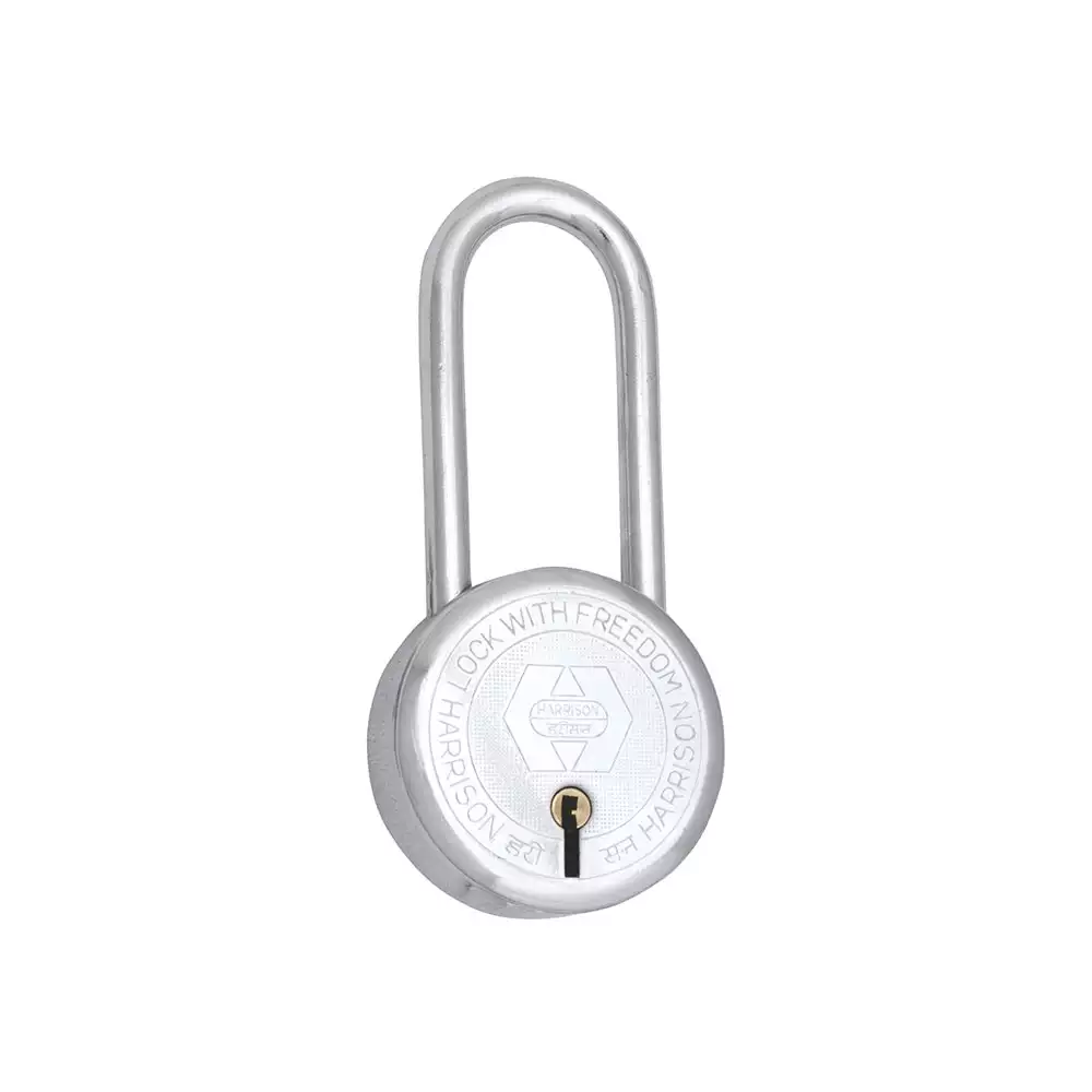 (Pack of 5) Harrison T-26 L/S Premium Round 6 Levers Padlock With 3 Keys - 50 mm (Bright Chrome Plated)