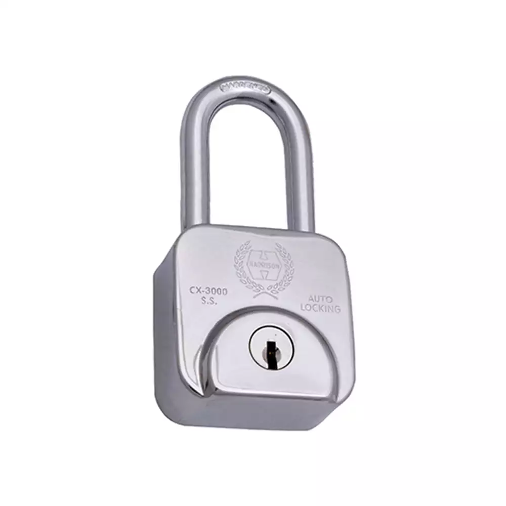 Harrison CX-3000 L/S 12 Pins Padlock With 3 Keys - 60 mm (Satin Nickle)