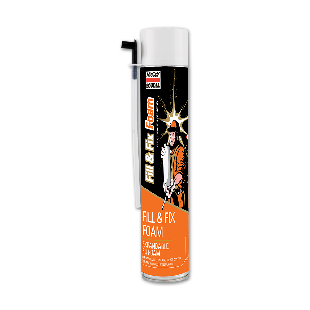 McCoy Soudal Fill & Fix Spray Expandable PU Foam - Champagne (750 ml) - Discontinue