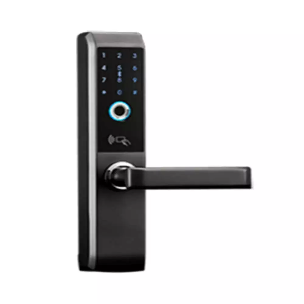 Ozone ODWL-02 Std Smart Door Lock for Home With Fingerprint, RFID, User Pin & Mechanical Key Access, Black (1 Year Warranty)