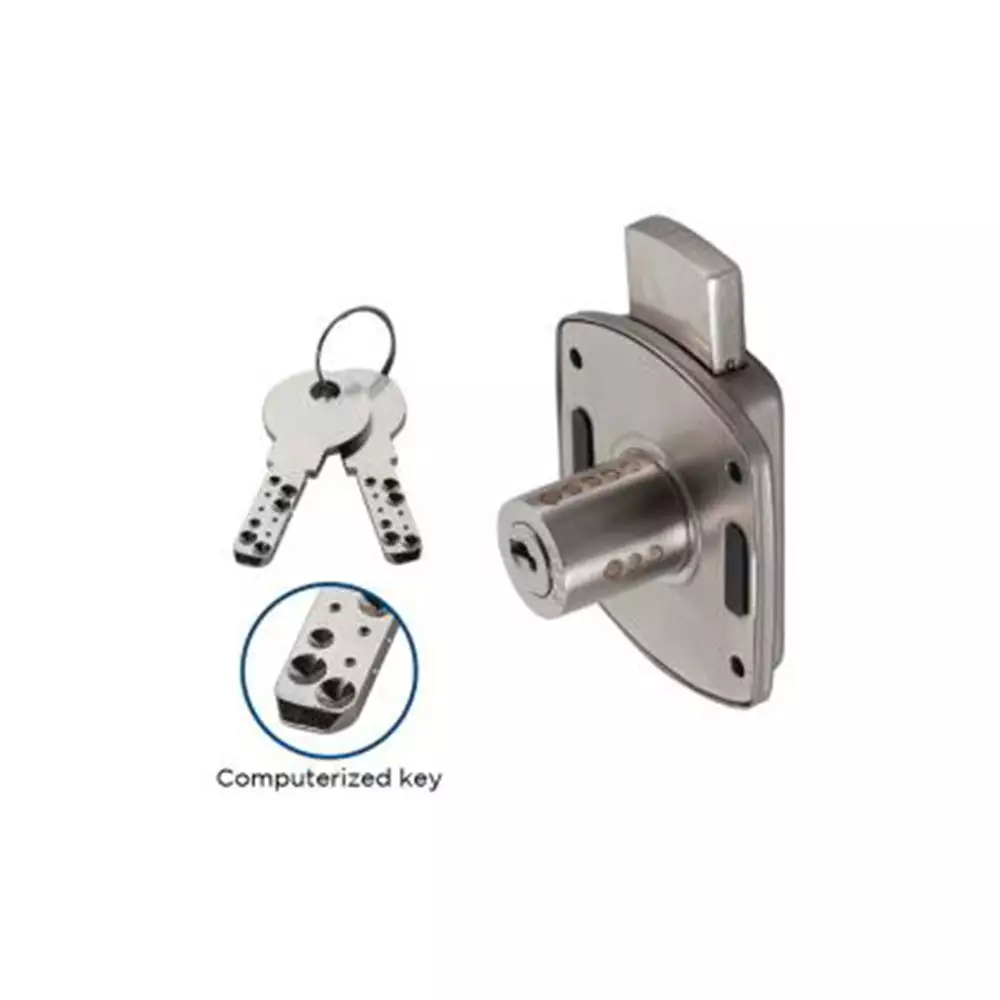 Ozone Cupboard Lock With Computerized Keys (SS) - 20/25 mm