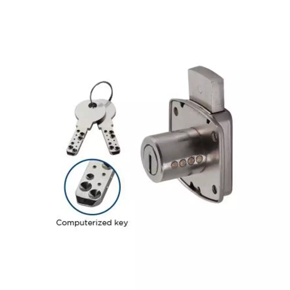 (Pack of 2) Ozone Cupboard Lock With Computerized Keys (Small) SSS - 22 mm