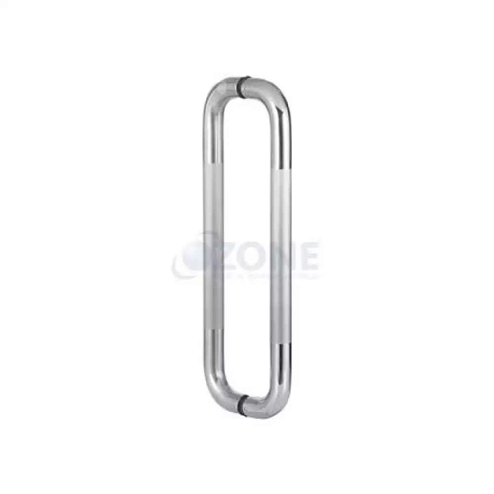 Ozone OGH-11 25x325 mm D-Type Glass Door Handle - Satin Stainless Steel Finish