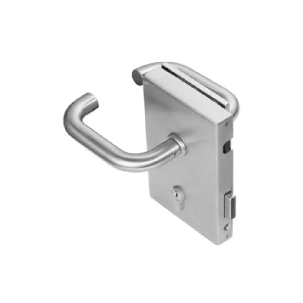 Ozone Rectangular Glass Door Lock With Magnetic Strike Plate OZ-MGL-33S-R