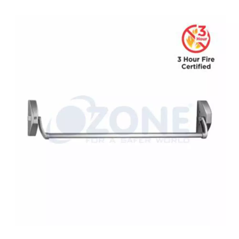 Ozone 1 Point Locking Cross Panic Push Bar (Silver) - 900 mm