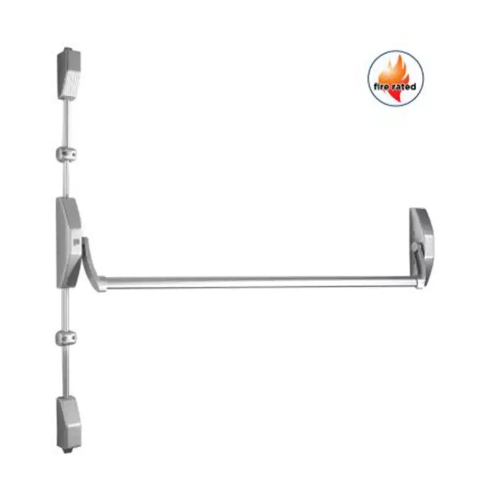 Ozone 2 Point Locking Cross Panic Push Bar (Silver) - 900 mm