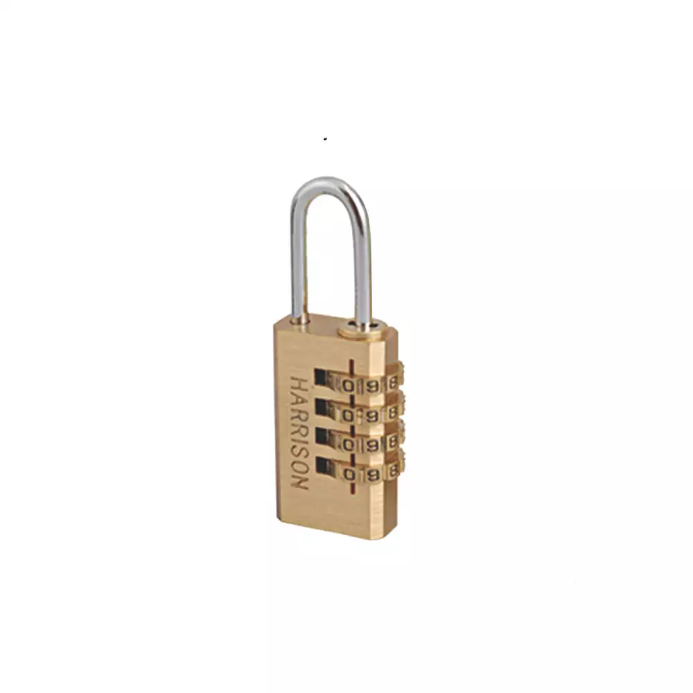 (Pack of 3) Harrison PK-2 Travel Series With 4 Digit Code Combination Lock (Brass)