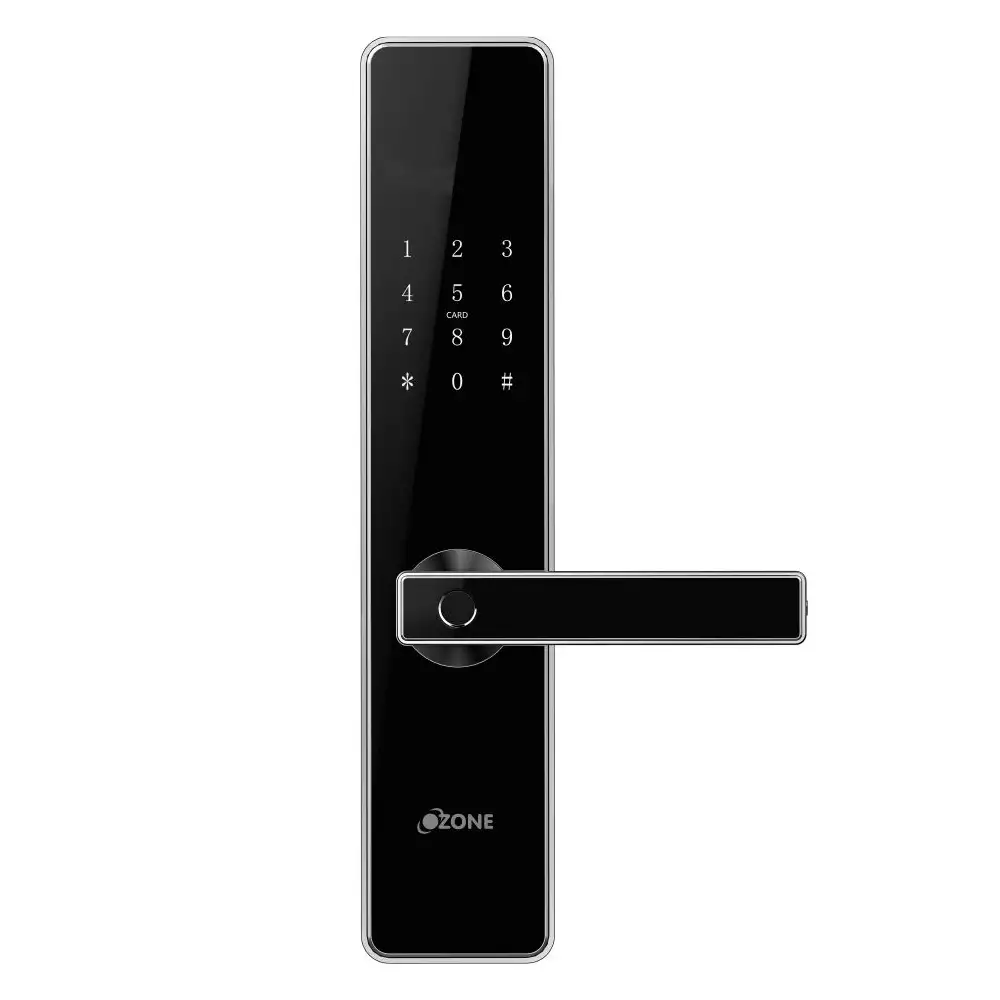 Ozone OZ-FDL-01 BL Std Morphy Smart Door Lock for Home With Fingerprint, RFID, PIN, Mobile, App, Wi-Fi & Mechanical Key Access, Black (1 Year Warranty)