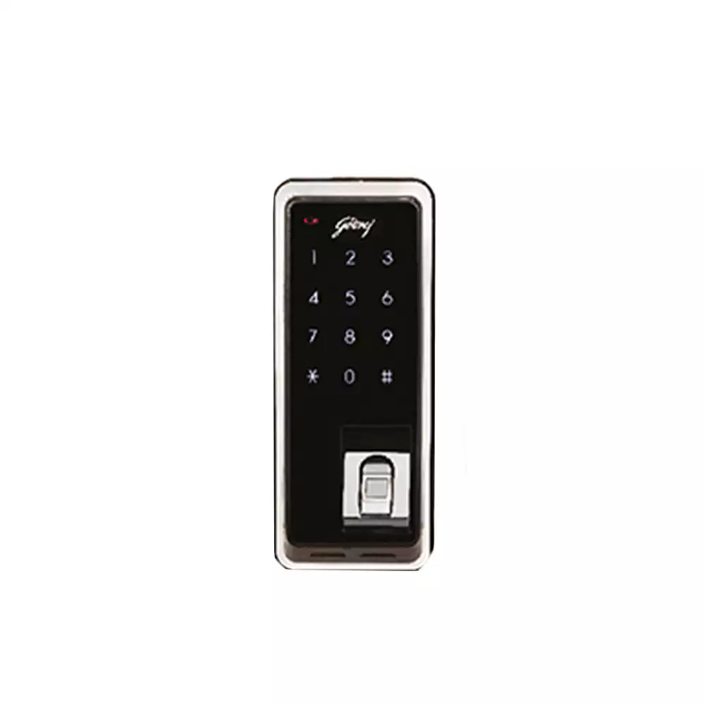 Godrej Advantis Rimtronic Smart Door Lock for Home with Fingerprint & Pin Code Access, Black (1 Year Warranty)