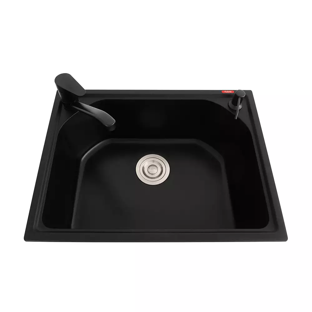 Futura Sinks Natural Quartz Designer Series Kitchen Sink FS 2318 NQ BLACK