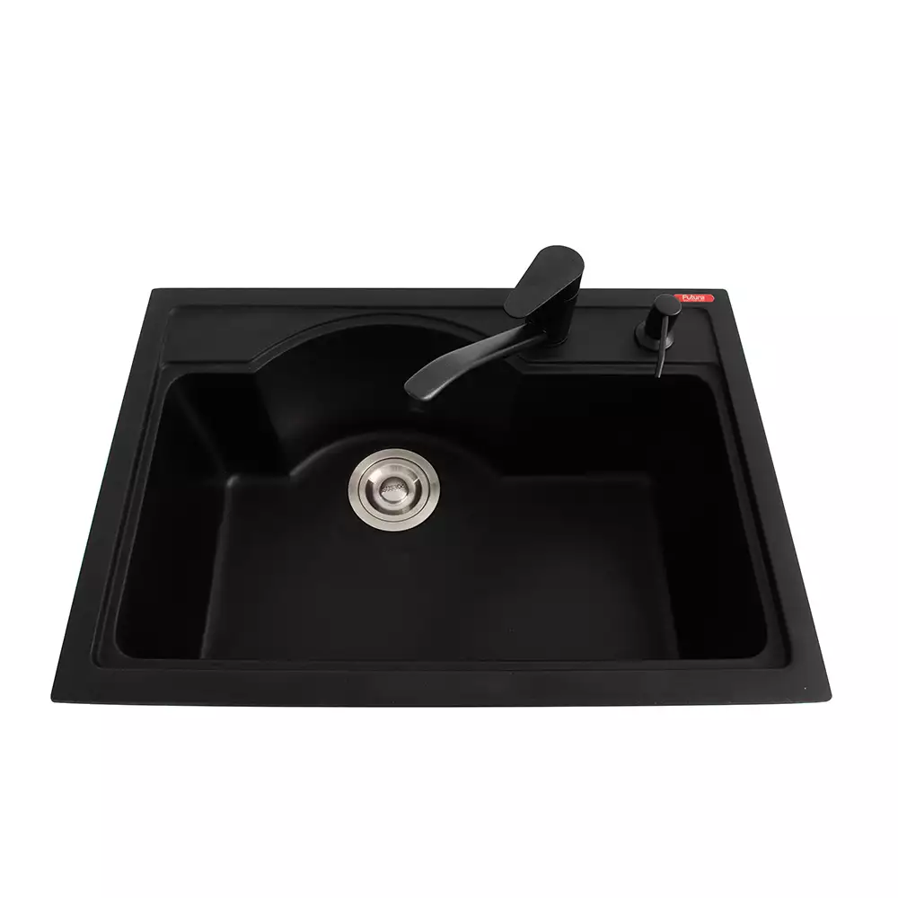 Futura Sinks Natural Quartz Designer Series Kitchen Sink FS 2618 NQ BLACK