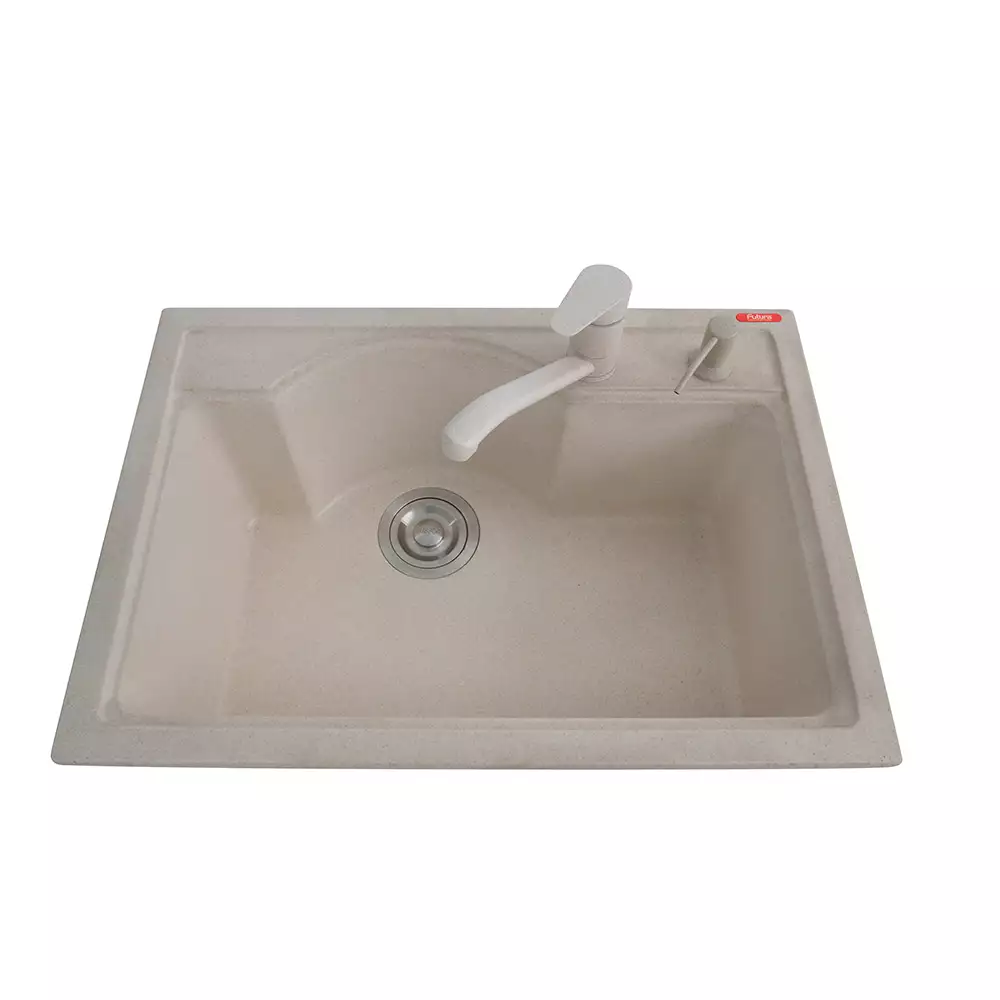 Futura Sinks Natural Quartz Designer Series Kitchen Sink FS 2618 NQ WHEAT SPOT