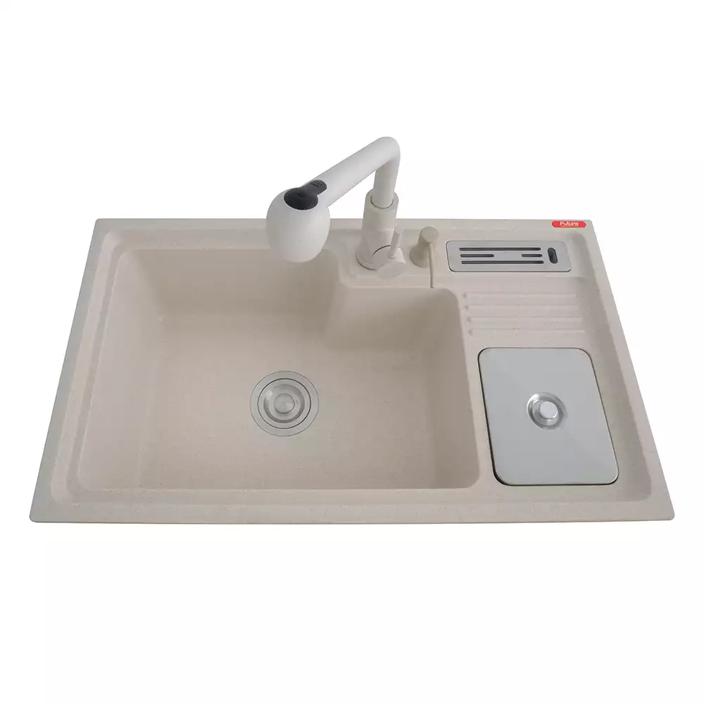 Futura Sinks Natural Quartz Designer Series Kitchen Sink FS 3118 NQ WHEAT SPOT