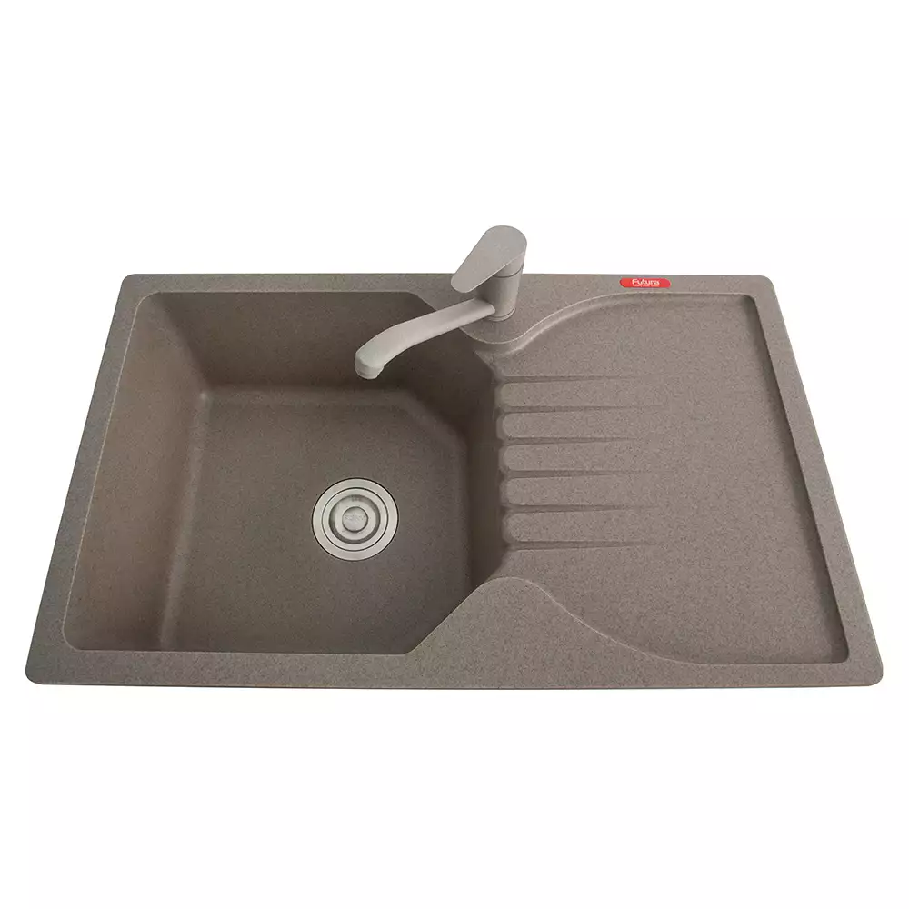 Futura Sinks Natural Quartz Designer Series Kitchen Sink FS 3219 NQ LIGHT GREY