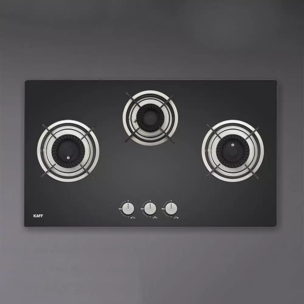 Kaff CRH 783 Black Coated Tornado Style Built-in Hobs (3 Burners)