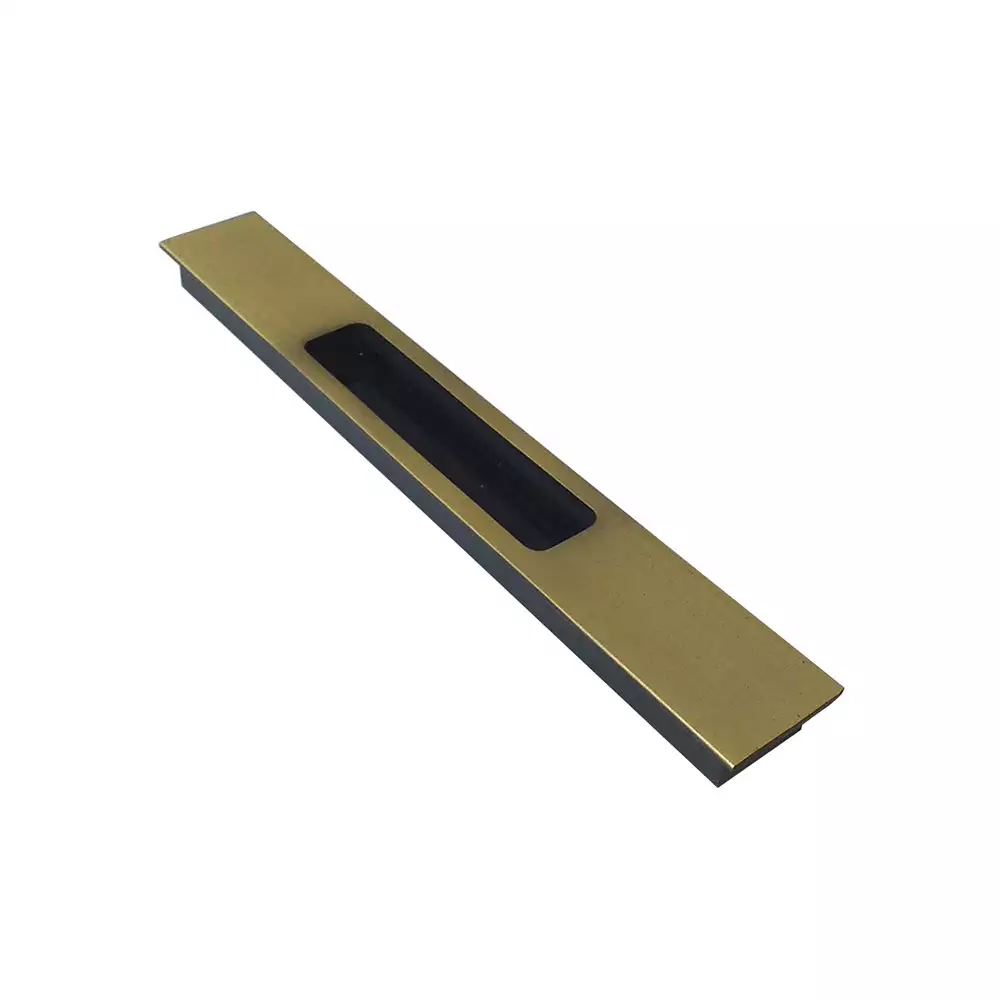 Tunes DP-10001 Concealed Sliding Wardrobe Handle (Antique Brass / Black) - 576 mm