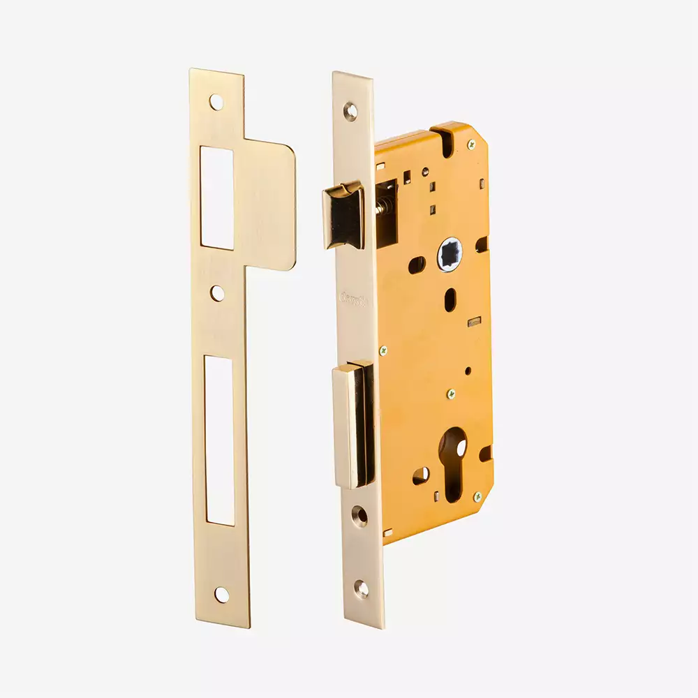 Dorset 50 mm Mortise Lock Body (ML100) With Latch & Deadbolt - Full Gold