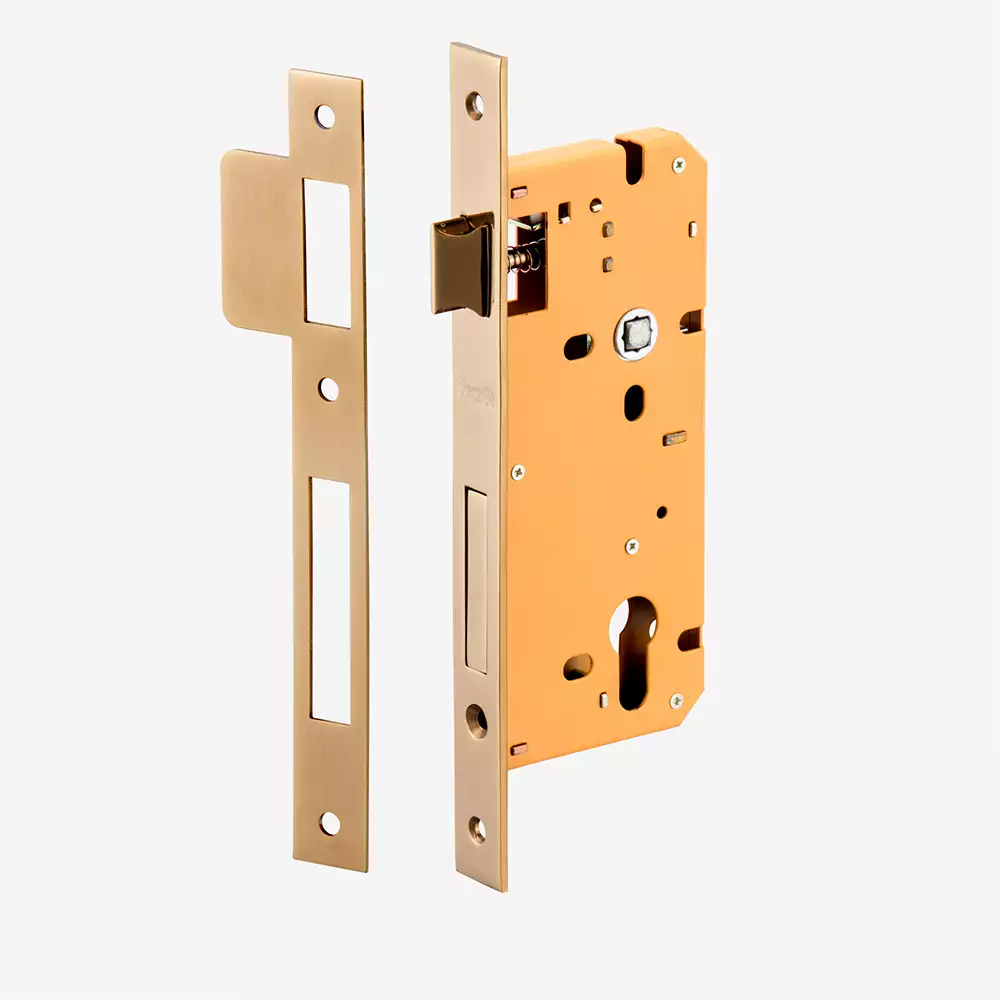 Dorset 50 mm Mortise Lock Body (ML100) With Latch & Deadbolt - Hamilton Gold