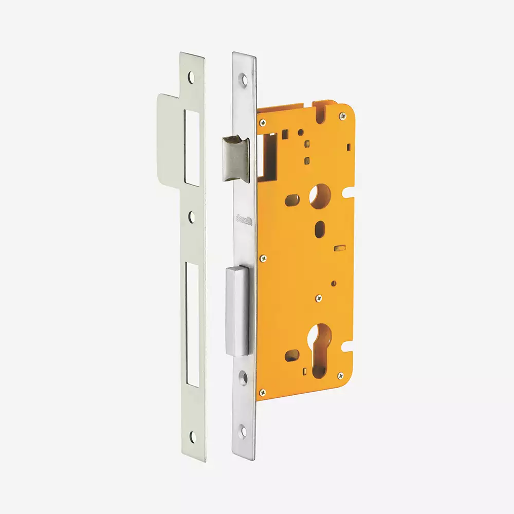 Dorset 50 mm Mortise Lock Body (ML100) With Latch & Deadbolt - Silver Satin