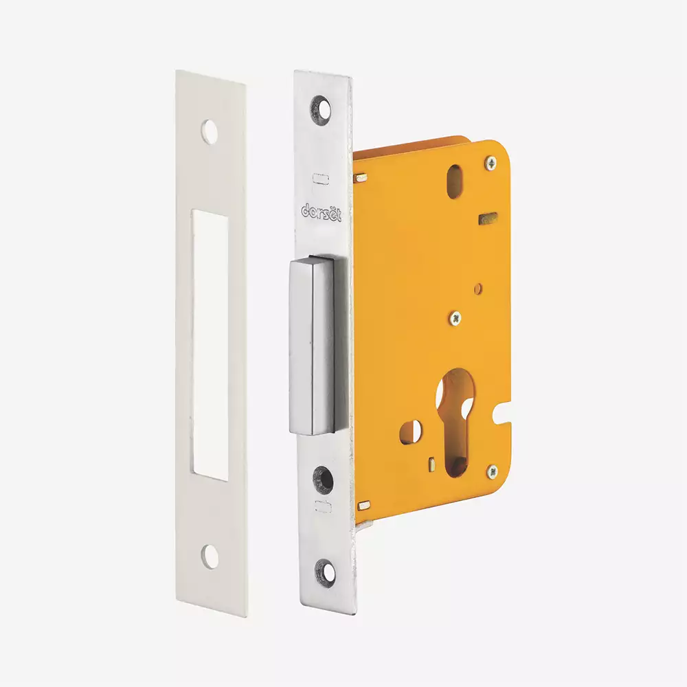 Dorset 50 mm Mortise Lock Body (ML112) Dead Lock - Silver Satin