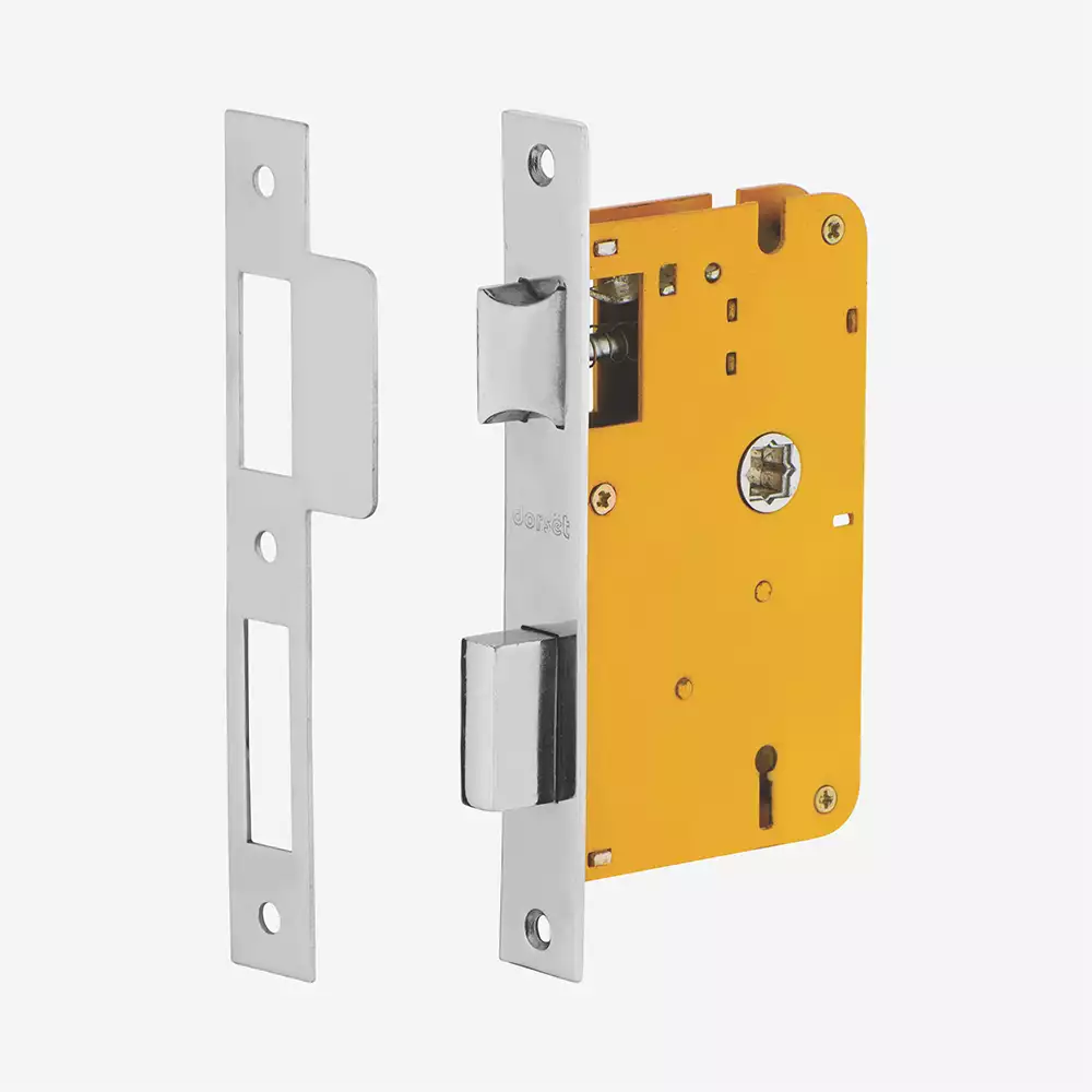 Dorset 50 mm Mortise Lever Lock (ML160) With Latch & Deadbolt - Bright Nickle