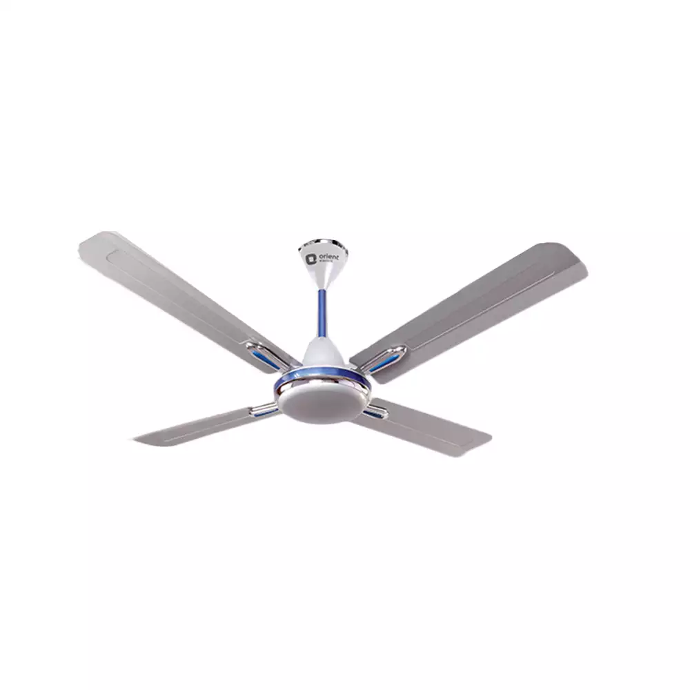 Orient Quadro Ornamental 48 '' 4 Blade Ceiling Fan - 1200 mm Silver & Blue