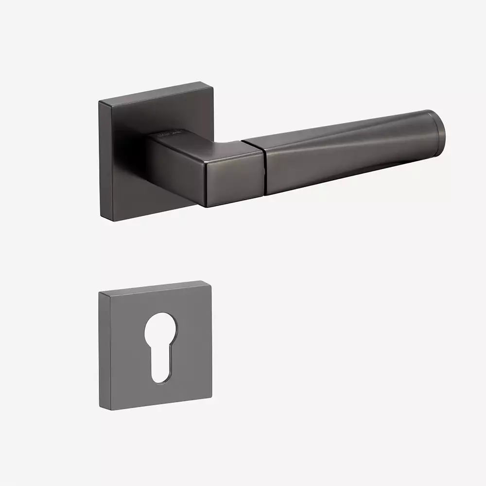 Dorset Farretto Argus Mortise On Rose Door Handle - Titanium Matt