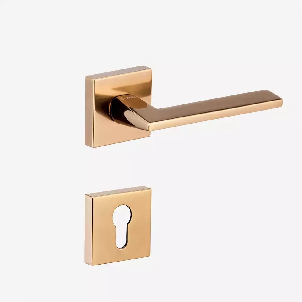 Dorset Atelier Premium Dust & Rust Resistance Rose Door Handle - 150 mm, Hamilton Gold