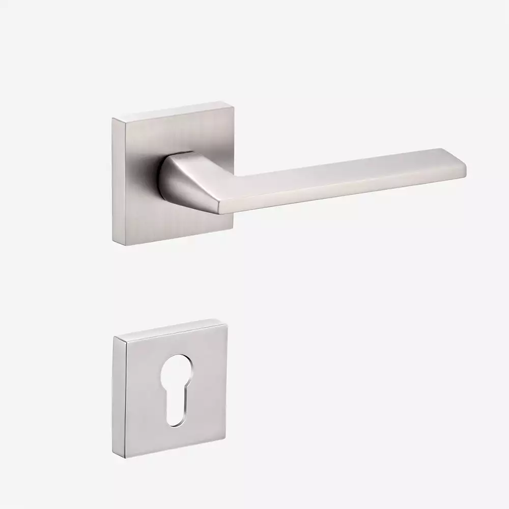 Dorset Atelier Premium Dust & Rust Resistance Rose Door Handle - 150 mm, Silver Nickel