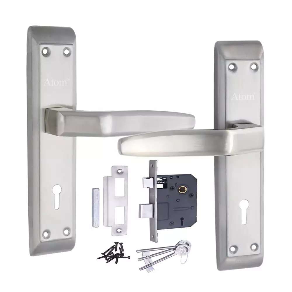 Atom Locks Mortise Door Handleset with Mortise Lock Atom Legend-2 Mortise Lock with Linus Handleset