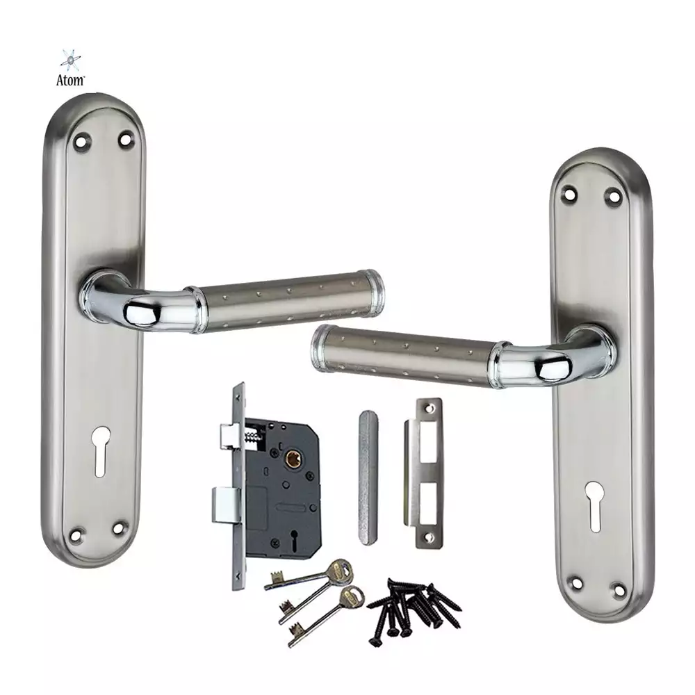 Atom Locks Mortise Door Handleset with Mortise Lock Atom Flora Dotted Legend-2 With Flora Dotted