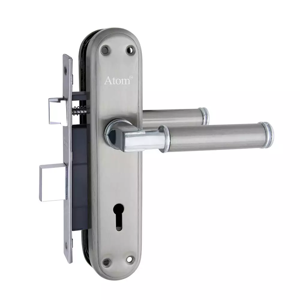 Atom Locks Lezend Double Action Mortise Door Handleset with Mortise Lock Atom Skoda K.Y S.S Stainless Steel 304 Grade