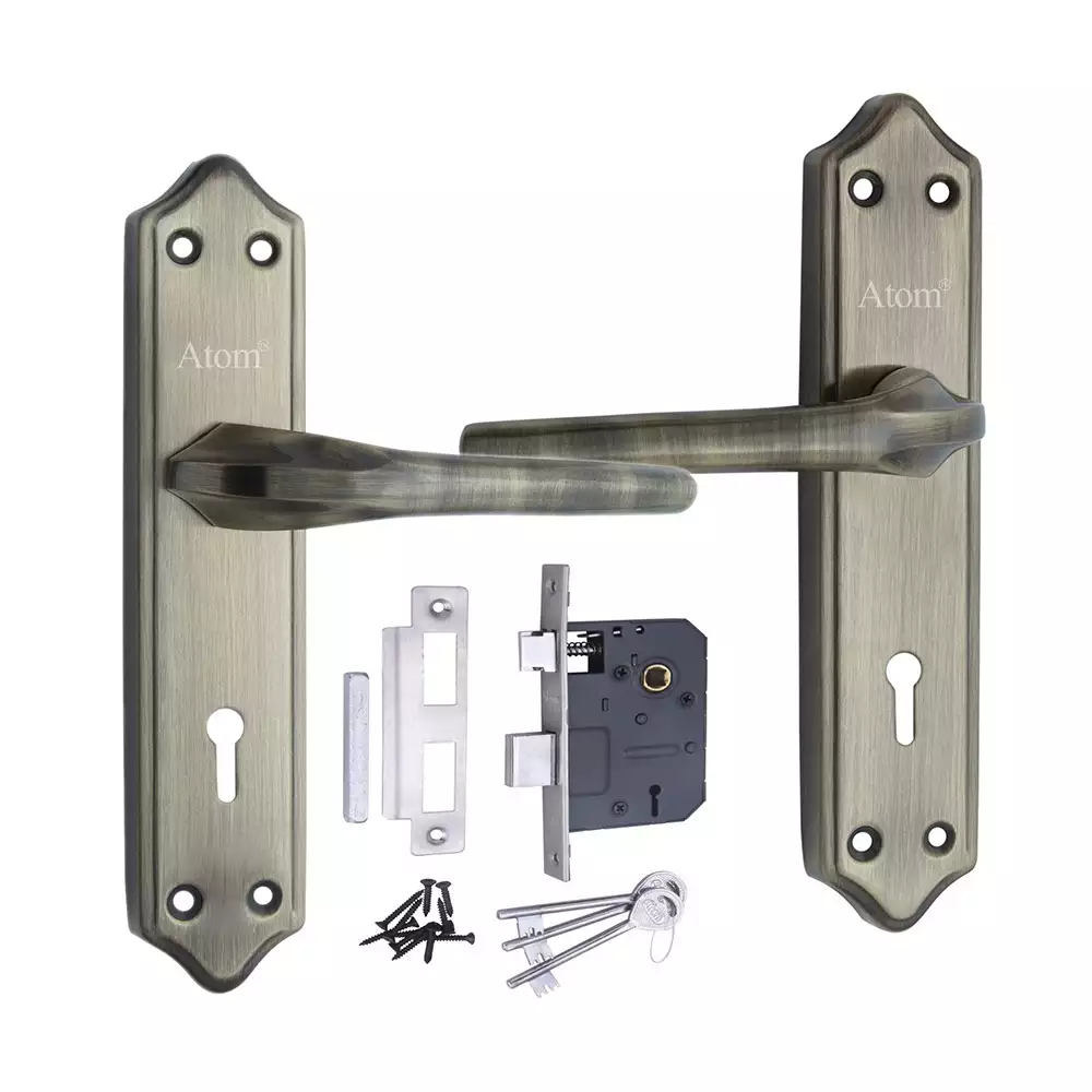 Atom Locks Double Action Legend Mortise Door Handleset Atom Scala (Brass Antique)