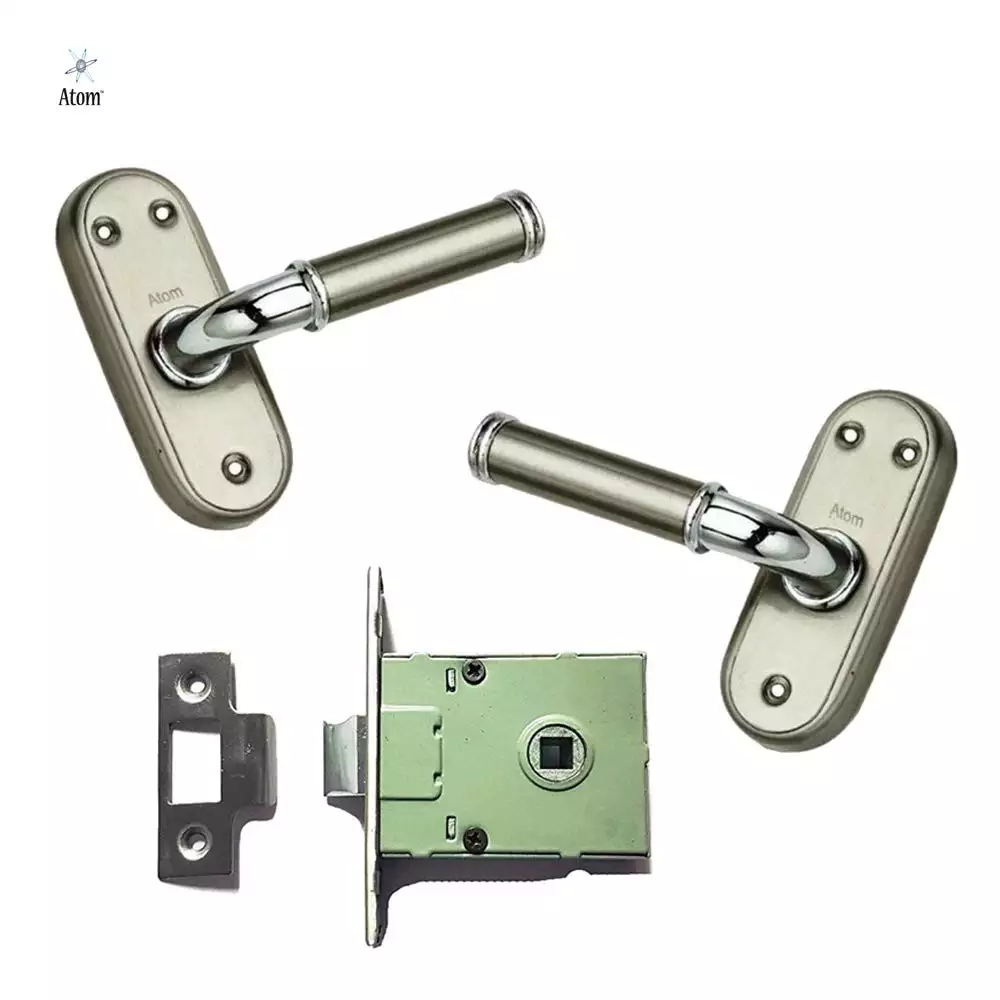 Atom Locks Mortise Door Handleset with Mortise Lock Atom Flora Baby Latch Stainless Steel 304 Grade With Itron Latch