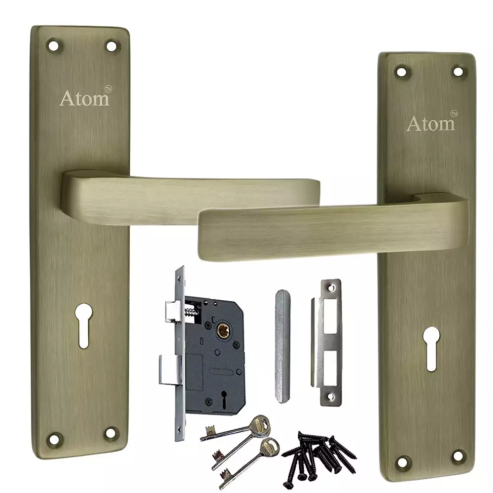 Atom Locks Double Stage Mortise Door Handleset with Mortise Lock Atom 803 K.Y B.A