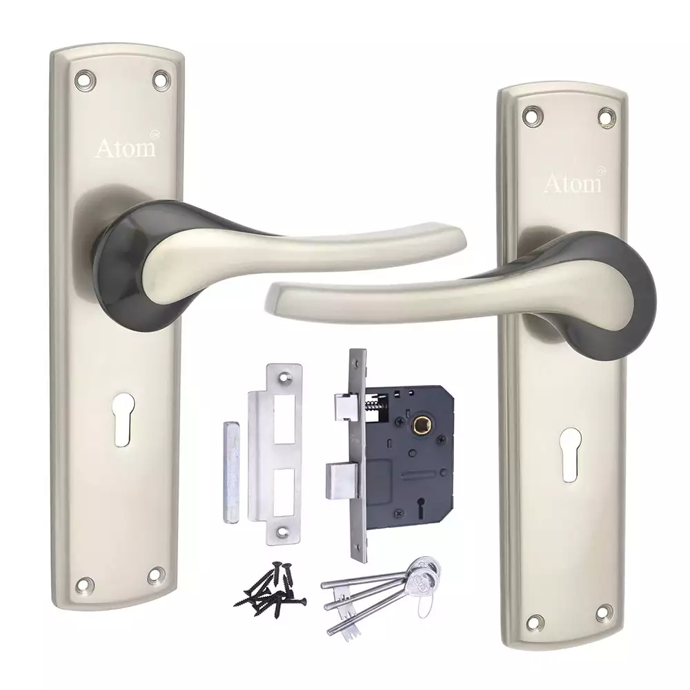 Atom Locks Lezend Double Action Mortise Handle with Mortise Lock Atom O-41 K.Y S.S. 8inch (65 mm)