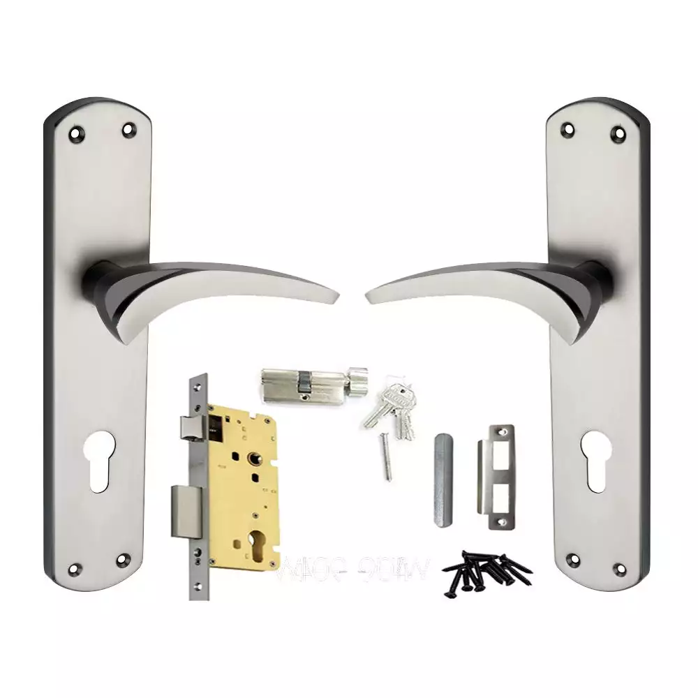 Atom Locks Mortise Door Handleset with Mortise Lock Atom 904 C.Y S.S 10inch with Cylindrical Osk Lock