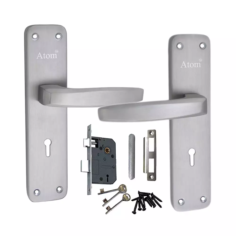 Atom Locks Lezend Mortise Iron Double Action Handle Lock 801 K.Y S.S 8inch (65 mm)