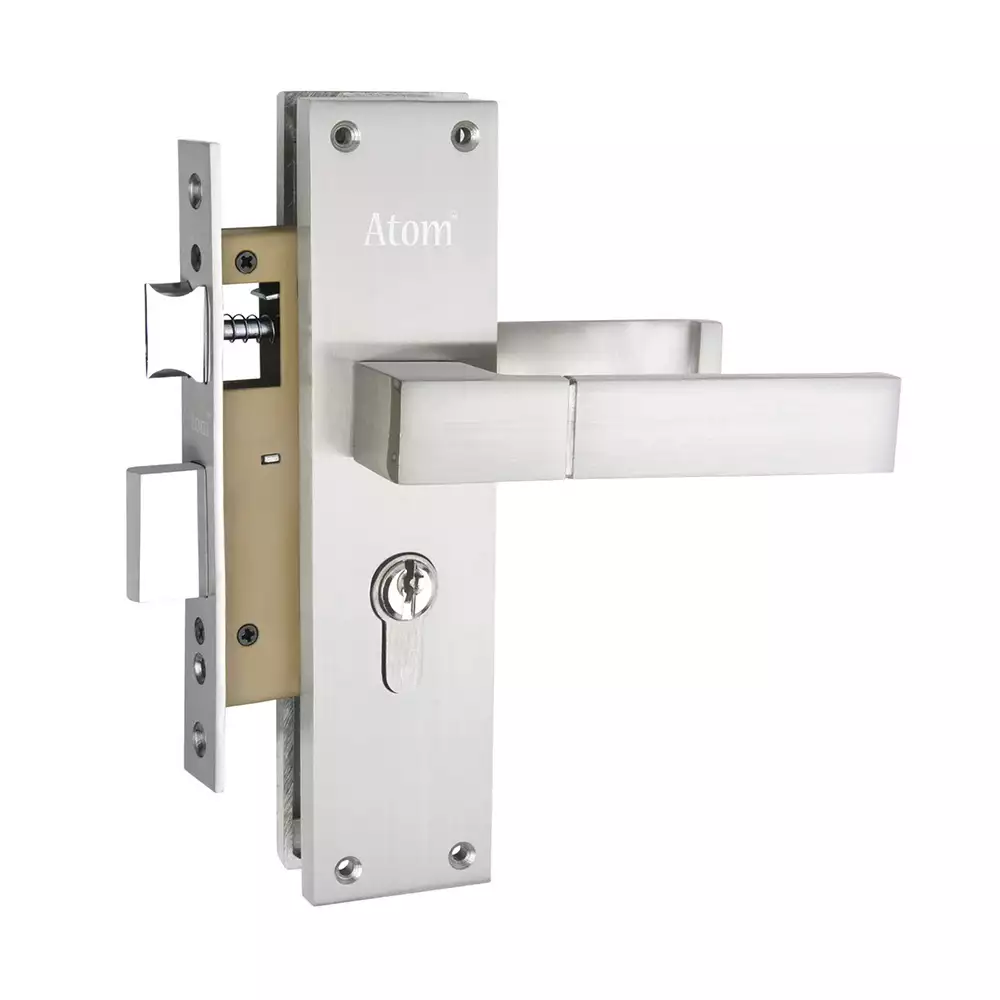 Atom Locks Mortise Door Handleset with Mortise Lock and Cylindrical Lock Atom Al-51 C/Y S.S. 8inch