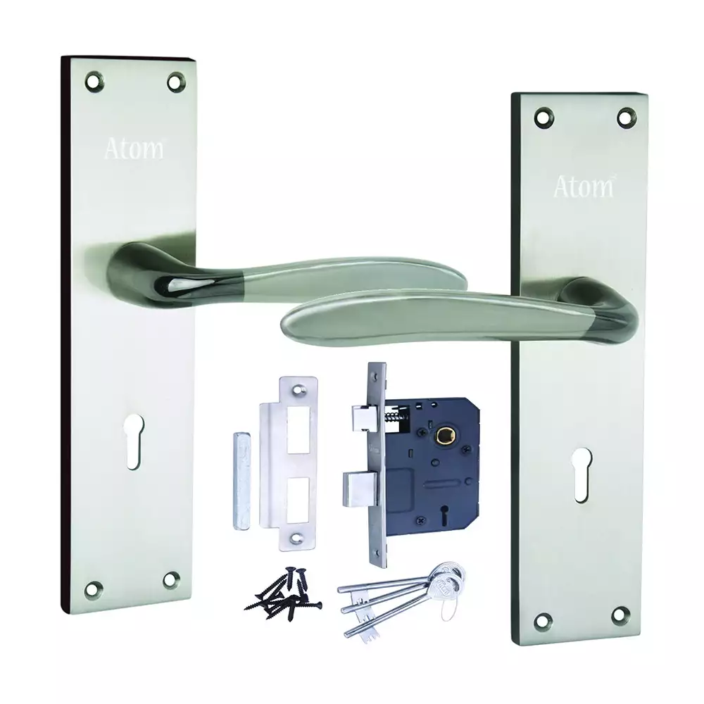 Atom Locks Lezend Double Action Mortise Handleset with Mortise Lock Atom Lock Al-56 K.Y B.S. 8''