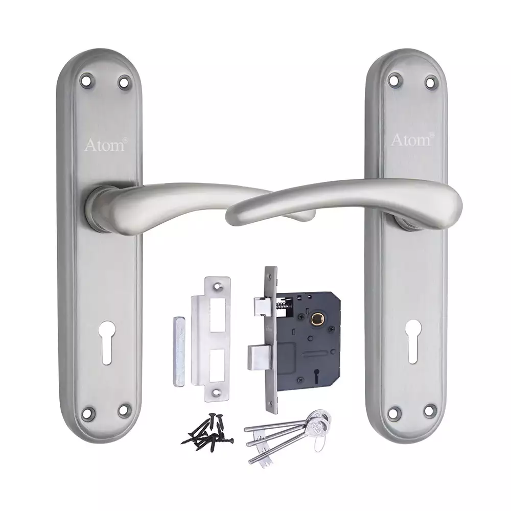 Atom Locks Lezend Double Action Mortise Door Handleset with Mortise Lock Atom Beta K.Y S.S. 7.5inch Stainless Steel 304 Grade