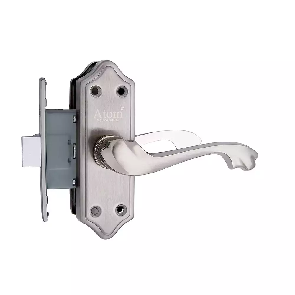 Atom Locks Mortise Door Handleset with Mortise Lock Pluto B/L S.S. with Iron Latch