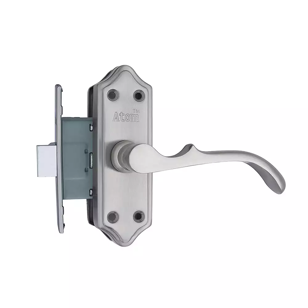 Atom Locks Mortise Door Handleset with Mortice Lock Mercury B/L S.S. with Iron Latch