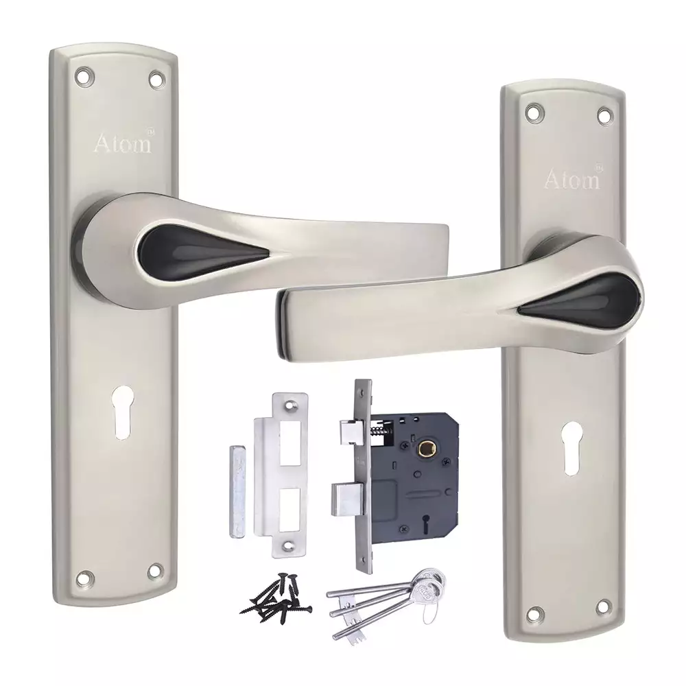 Atom Locks Lezend Double Action Mortise Door Handleset with Mortise Lock Atom O-38 K/Y S.S.