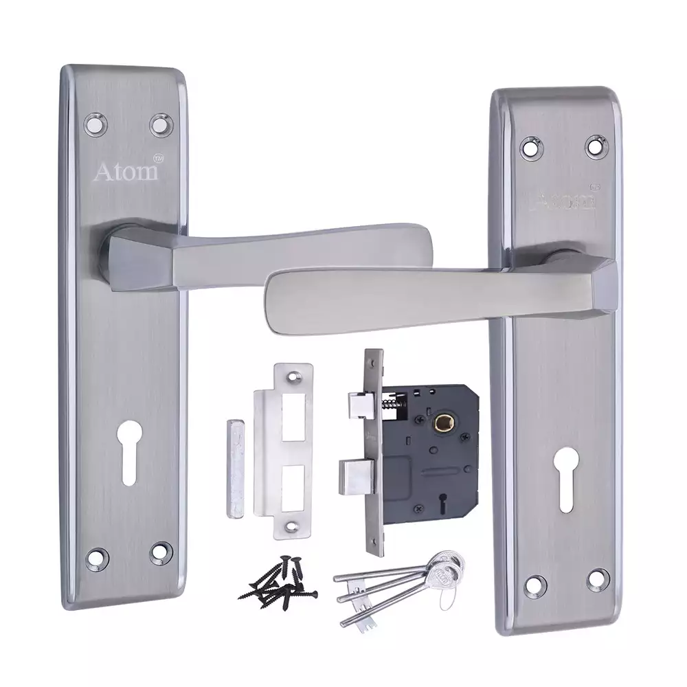 Atom Locks Lezend Double Action Mortise Door Handleset with Mortise Lock Atom 1002 K.Y Cp/Matt