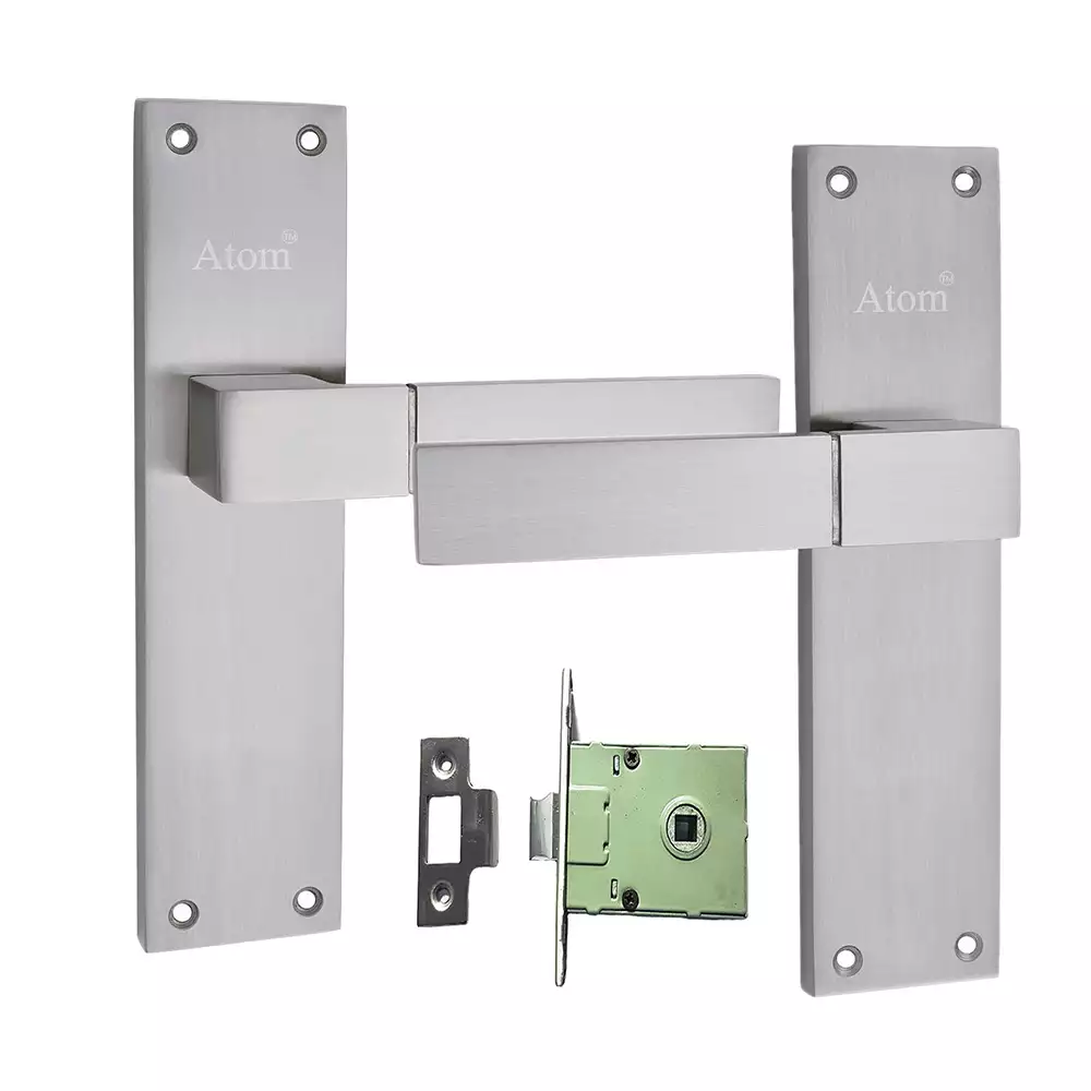 Atom Locks Mortise Door Handleset with Mortise Lock Atom Al-51 Closed S.S With Iron Latch