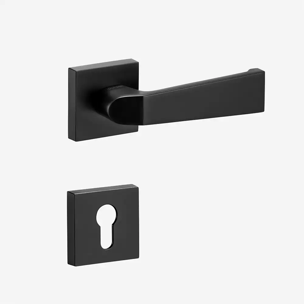 Dorset Farretto Krysta Mortise On Rose Door Handle - Graphite Matt