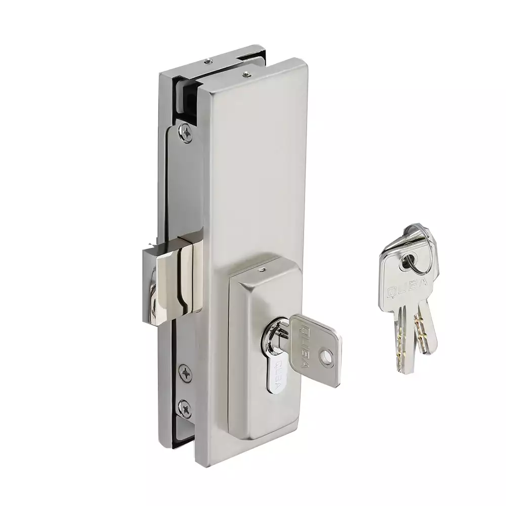 Arteza Corner Patch Lock With Euro Profile Cylinder And Strike Plate