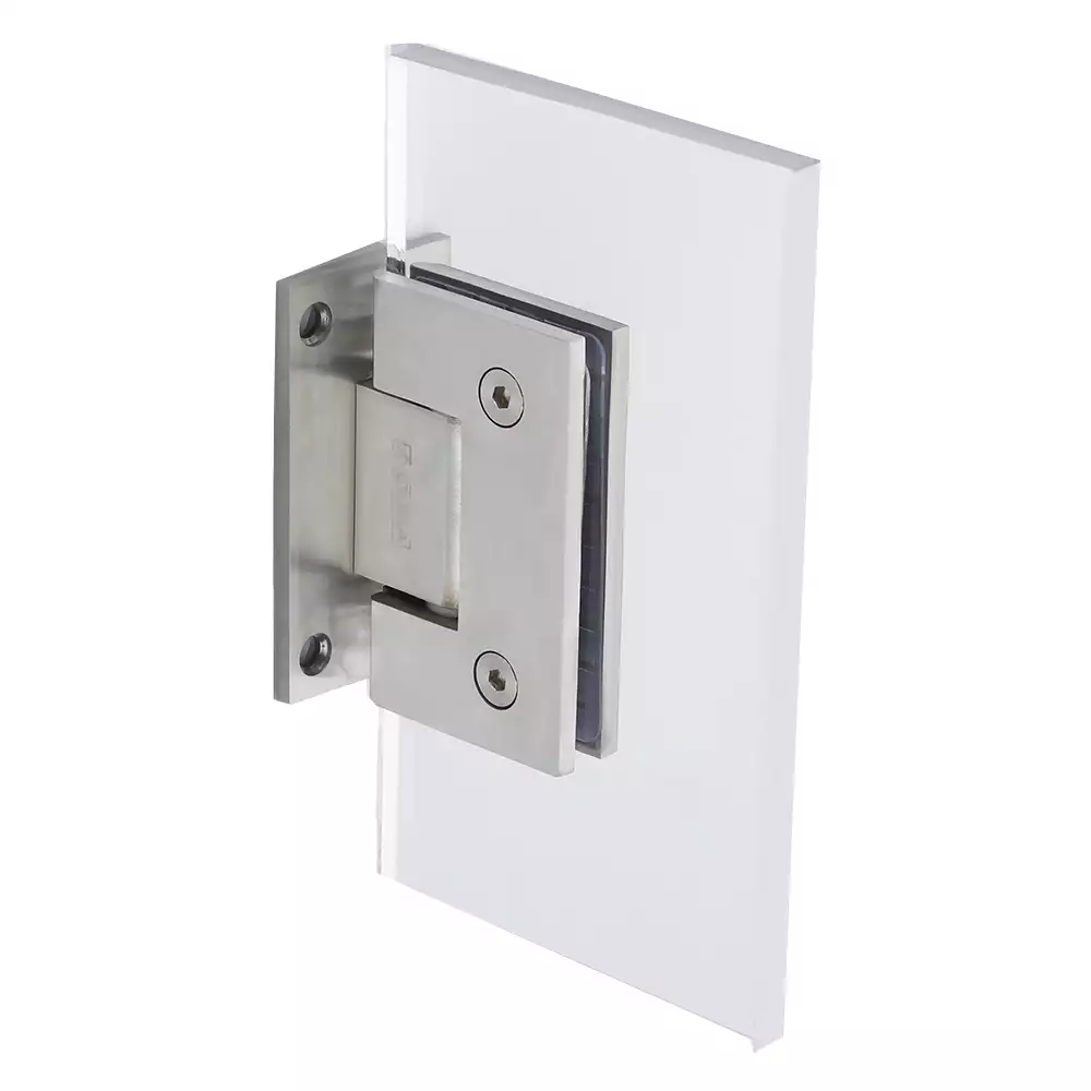 Arteza Shower Door Hinge Wall To Glass For 8 to 12 mm Glass, Satin Finish - QBSH-1-SSS