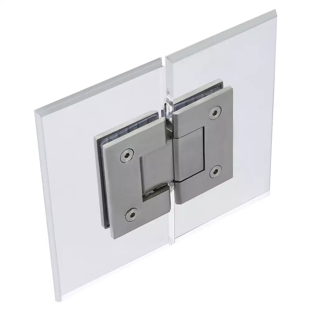 Arteza Shower Door Hinge Glass To Glass 180° For 8 To 12 mm Glass, Satin Finish